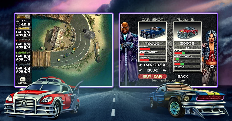 Screenshot № 2. Download Mad Cars and more games from Realore website