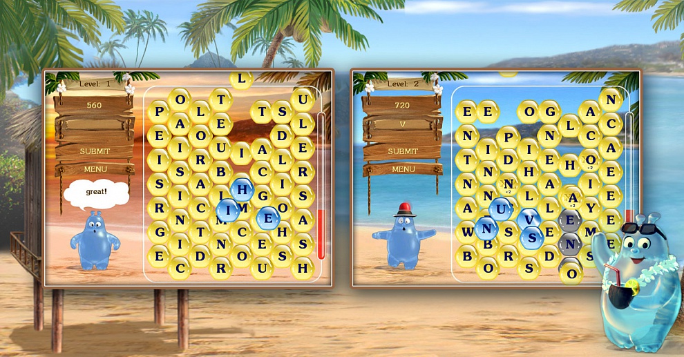 Screenshot № 1. Download Aqua Words and more games from Realore website