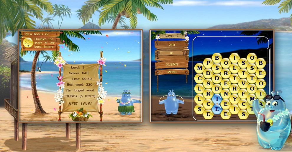 Screenshot № 2. Download Aqua Words and more games from Realore website