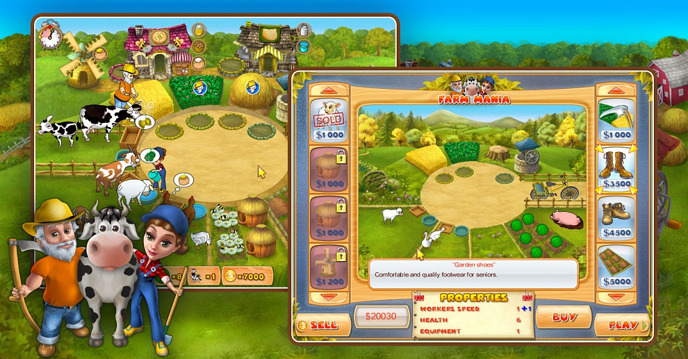 Screenshot № 1. Download Farm Mania and more games from Realore website
