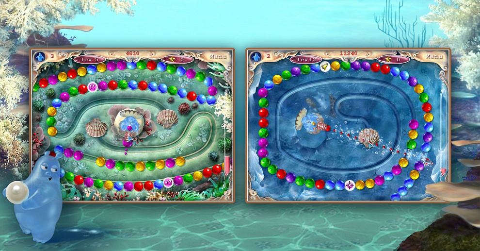 Screenshot № 2. Download Aqua Pearls and more games from Realore website