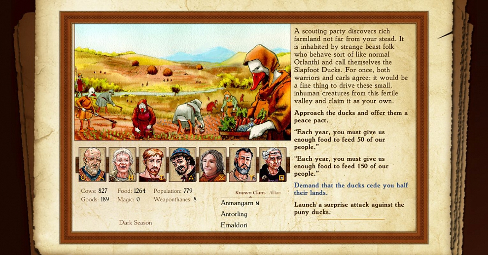 Screenshot № 1. Download King of Dragon Pass and more games from Realore website