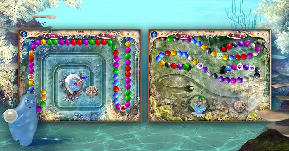 Screenshot № 3. Download Aqua Pearls and more games from Realore website